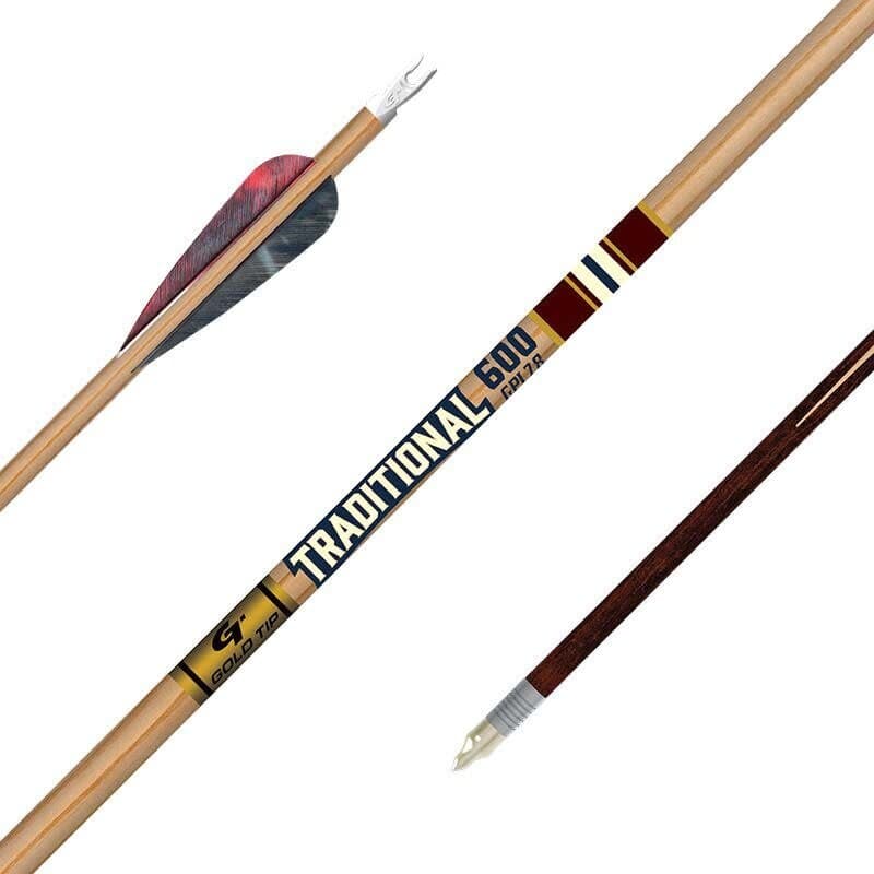 Gold Tip Traditional Classic 4" Feather 600 Spine